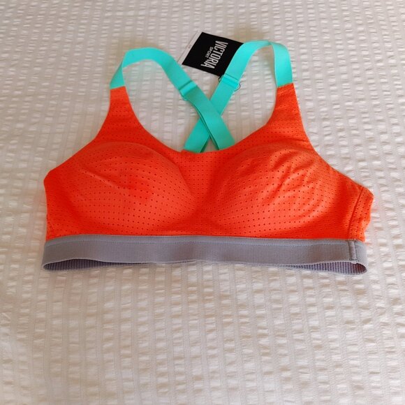 NWT  VICTORIA'S SECRET SPORTS CRISS CROSS SPORTS BRA 32B - Picture 1 of 12